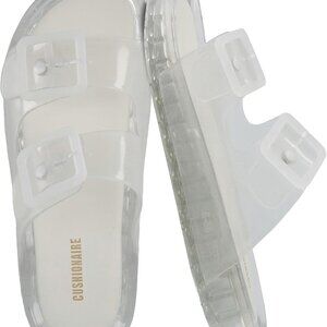 Pool Slides For Women Waterproof Double Buckle Adjustable Slip-On Womens Sandals